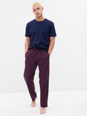 GAP 618357-22 Bavlněné pyžamové kalhoty Vínová