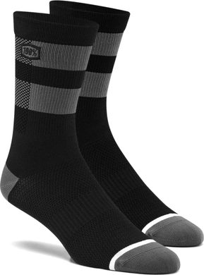 100% FLOW Performance Socks Black/Grey