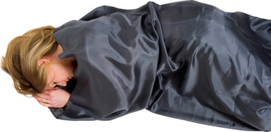 LIFEVENTURE Silk Sleeping Bag Liner grey mummy