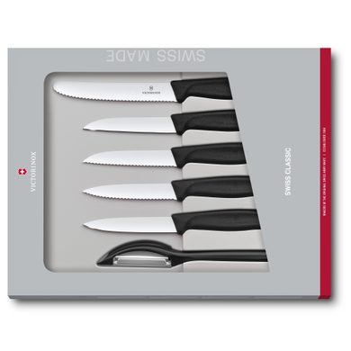 VICTORINOX 6.7113.6G Sada nožů Swiss Classic, černá,6 ks