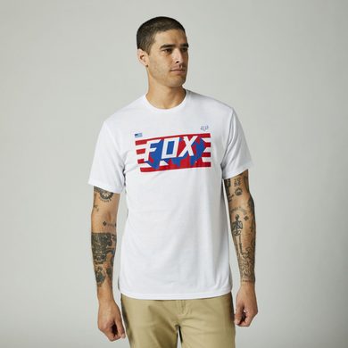 FOX Rwt Flag Ss Tech Tee Optic White