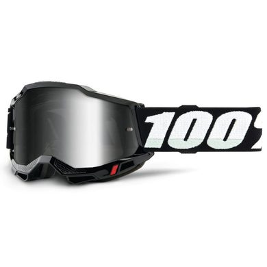 100% ACCURI 2 Goggle - Black - Mirror Silver Lens