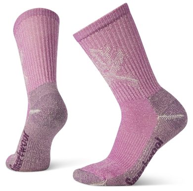 SMARTWOOL W HIKE CE LC LEAF PATTERN CREW meadow mauve