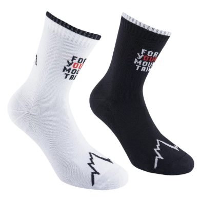 LA SPORTIVA For Your Mountain Socks, Black/White