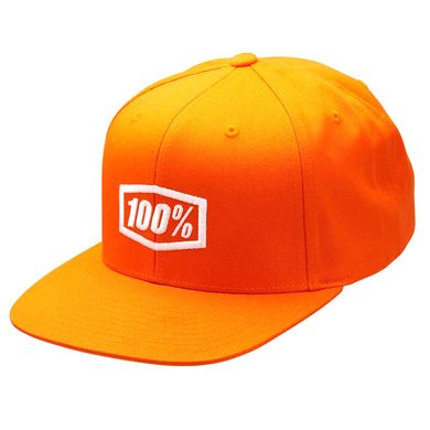 100% ICON Snapback Cap AJ Fit Orange