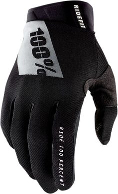 100% RIDEFIT Gloves Black/White