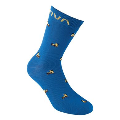 LA SPORTIVA Outdoor Fun Socks, Electric Blue/Yellow