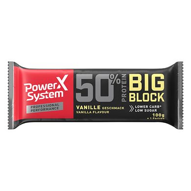 POWER SYSTEM Big Block 50% Vanilla Bar, 100 g