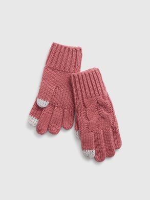 GAP 409346-01 Dětské pletené rukavice Růžová