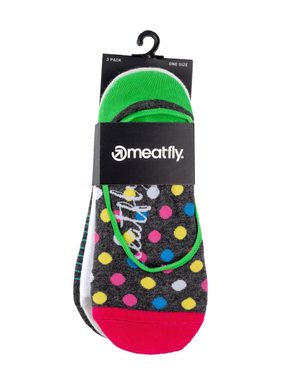 MEATFLY Meatfly Low socks - Triple pack, L/ Fuchsia
