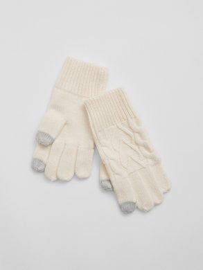 GAP 726341-00 Dětské pletené rukavice Béžová