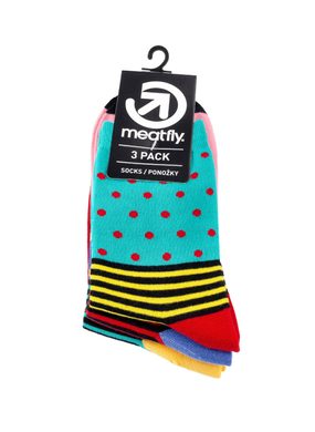 MEATFLY Meatfly Stripes Dot socks - S19, Triple pack