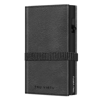 TRU VIRTU Wallet C&S Strap Cross Nappa Black Black/Black