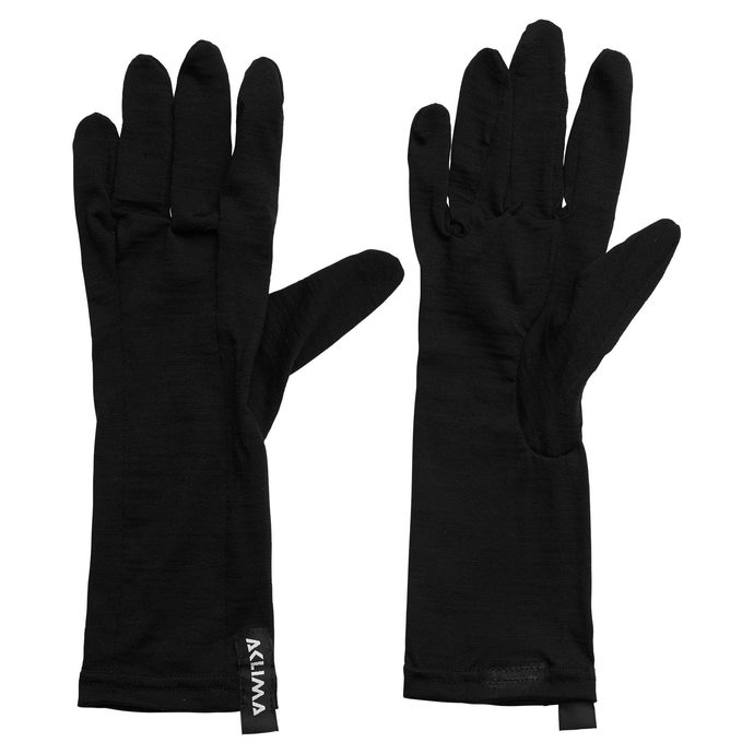 ACLIMA LightWool Liner Gloves, Unisex Jet Black