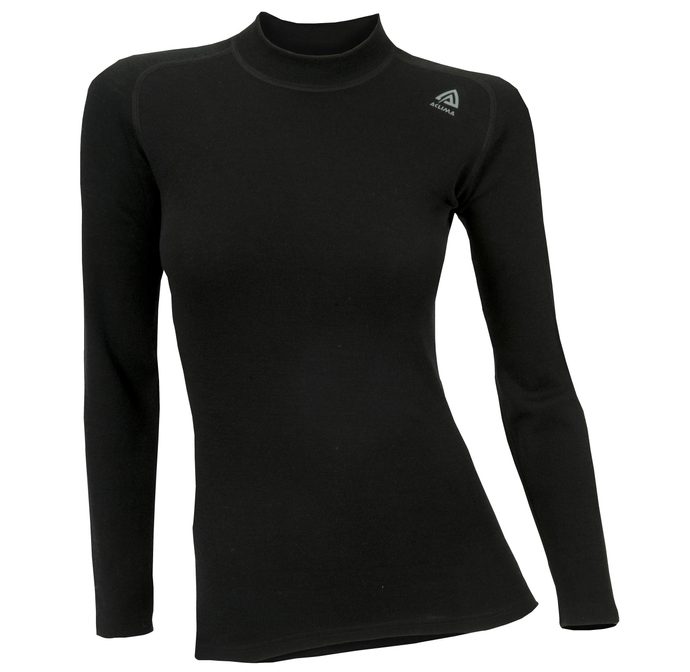 ACLIMA WarmWool Crew Neck shirt, Jet Black Woman