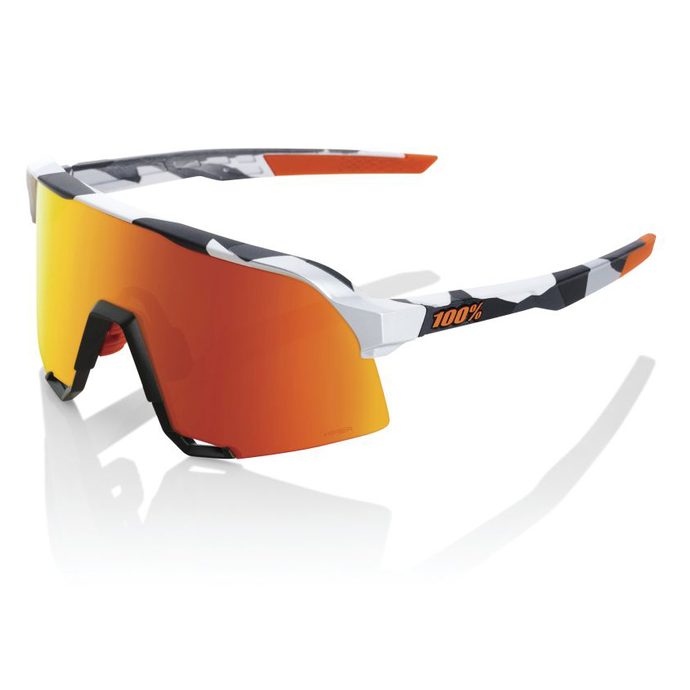 100% S3 Soft Tact Grey Camo - HiPER Red Multilayer Mirror Lens