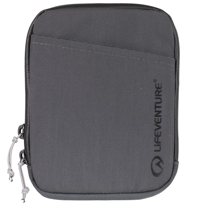 LIFEVENTURE RFiD Travel Neck Pouch Recycled; grey
