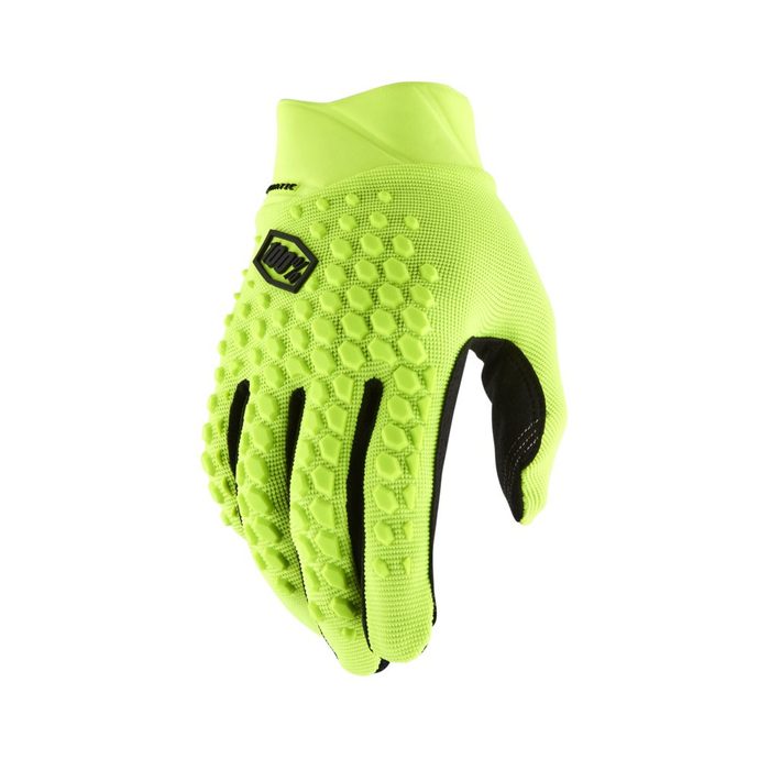 100% GEOMATIC Gloves, Fluo Yellow