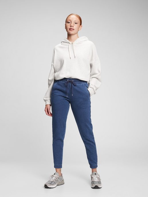 GAP 762514-00 Kalhoty denim joggers Tmavě modrá