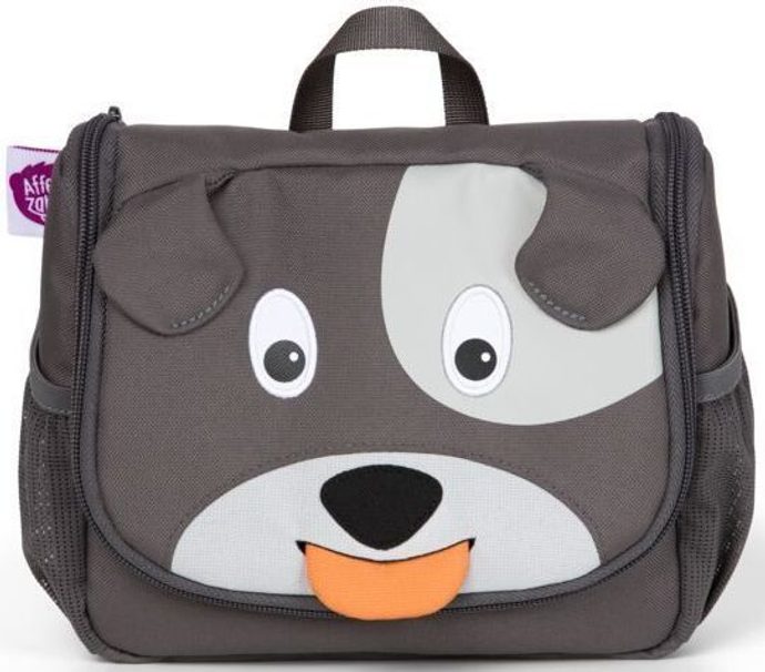 AFFENZAHN Kids Toiletry Bag Dog David - grey