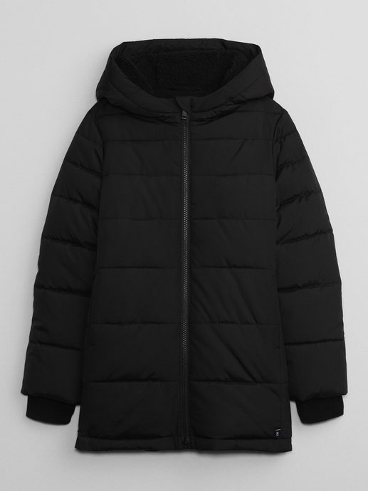 GAP 724506-01 Dětská zimní bunda s kapucí, Černá