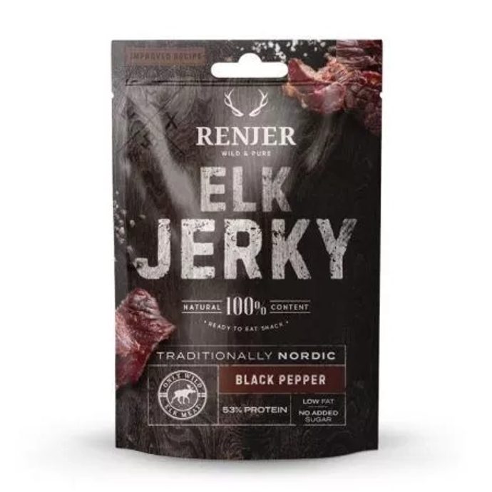 RENJER JERKY Elk (los) Jerky, černý pepř 25 g
