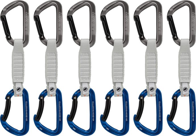 MAMMUT Workhorse Keylock 12 cm 6-Pack Quickdraws Grey-Blue