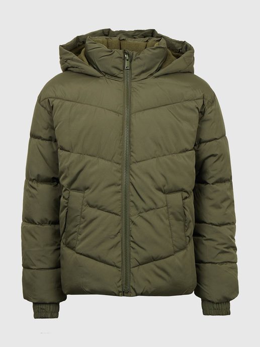 GAP 406555-00 Dětská zimní bunda s kapucí Zelená