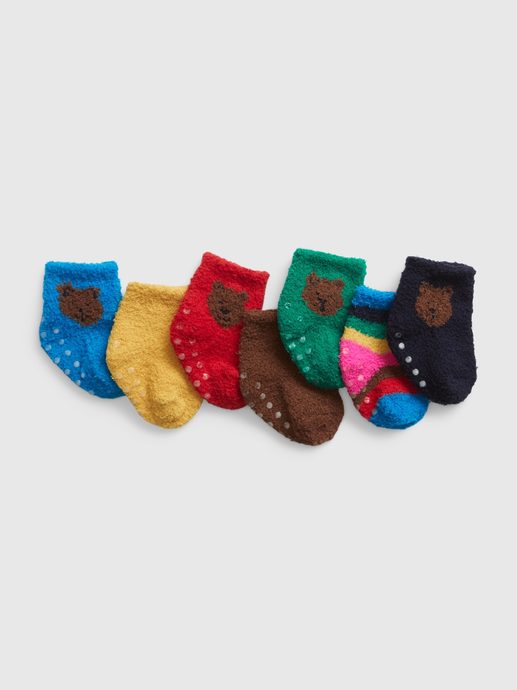 GAP 501180-00 Baby měkké ponožky Brannan bear, 7 párů Barevná