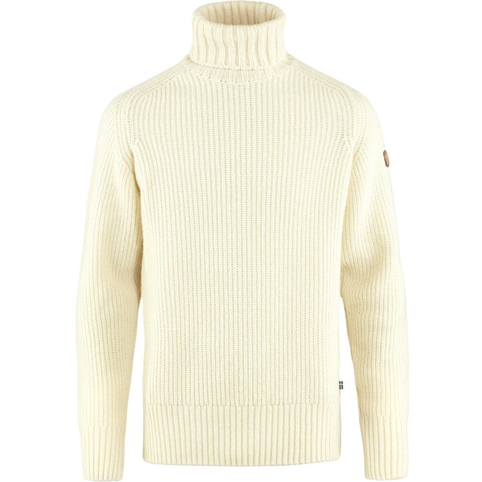 FJÄLLRÄVEN Övik Roller Neck Sweater M, Chalk White