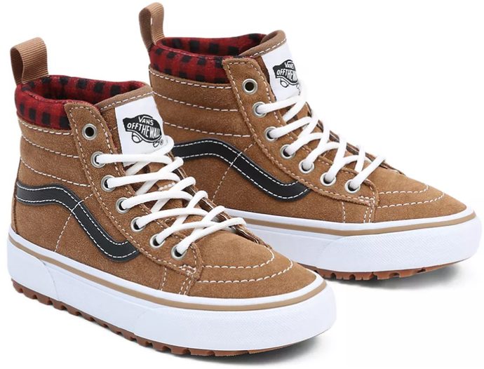 VANS UY SK8-Hi MTE-1 PLAID, BROWN/BLACK