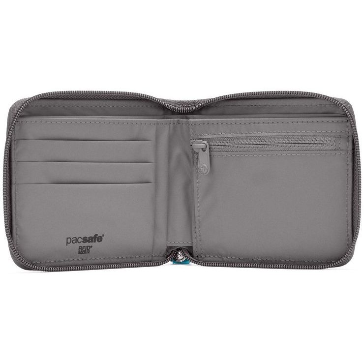 PACSAFE RFIDSAFE ZIP AROUND WALLET stone
