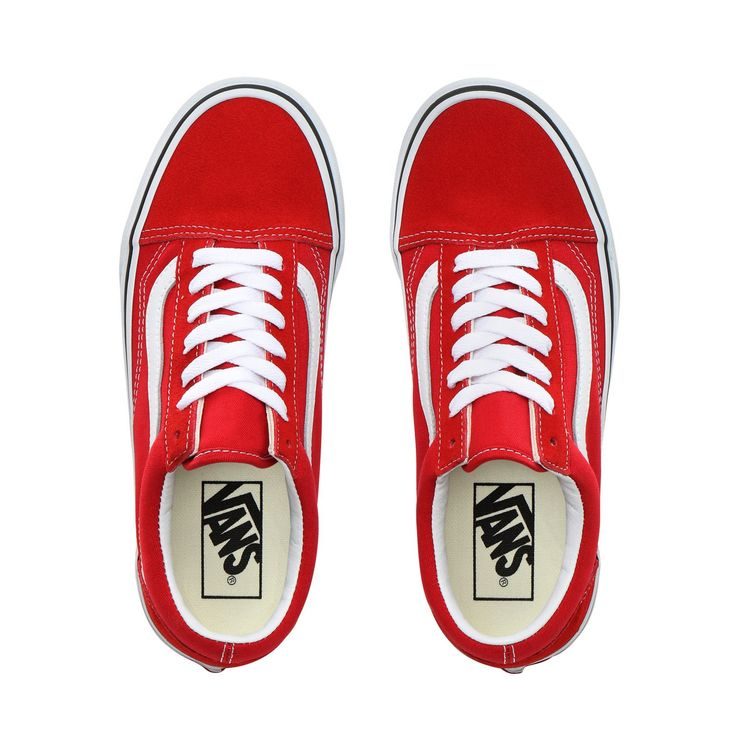 VANS OLD SKOOL SHOES, Racing Red/True White