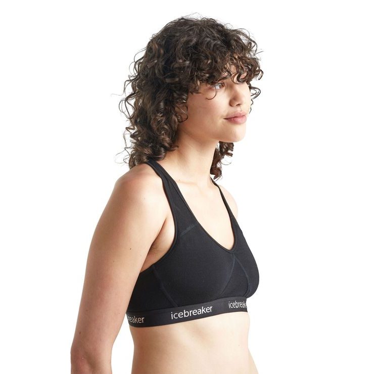 ICEBREAKER W Sprite Racerback Bra, BLACK