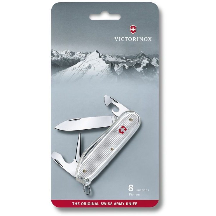 VICTORINOX PIONEER ALOX, 93 mm, stříbrný, blister