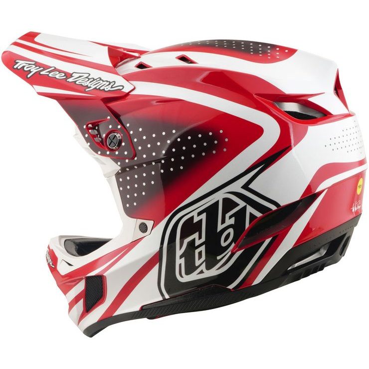 TROY LEE DESIGNS D4 POLYACRYLITE MIPS THE LINE FIRE / WHITE