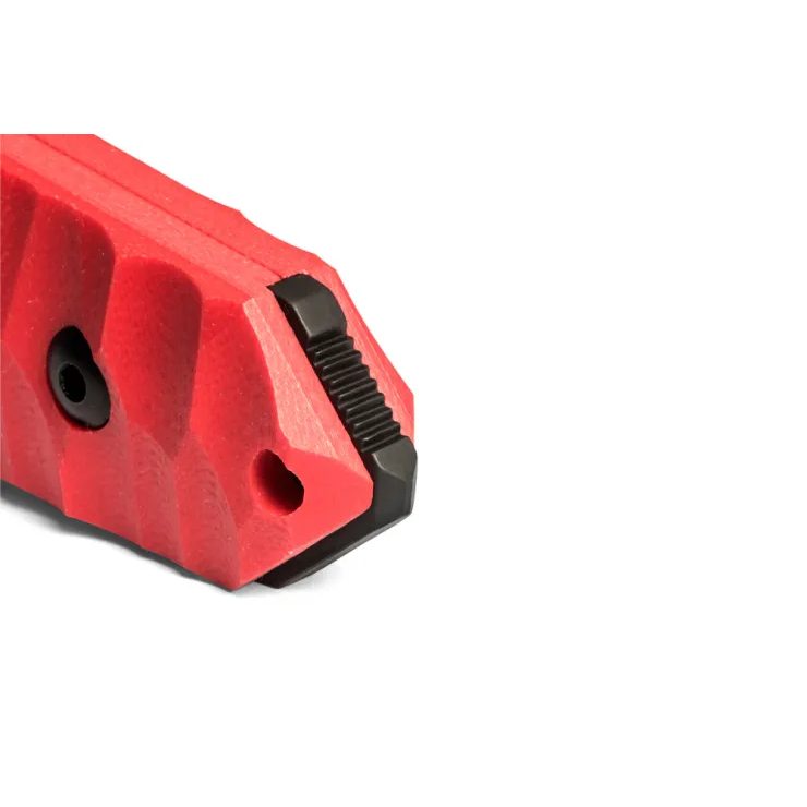 TB OUTDOOR MARAUDEUR G10 RED HANDLE / SERRATED BLADE + KYDEX SHEATH SERRATED