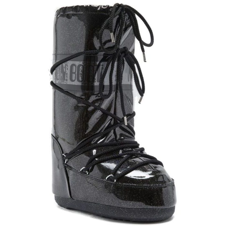MOON BOOT ICON GLITTER, BLACK