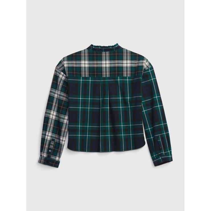 GAP 484117-00 Dětská kostkovaná košile Zelená