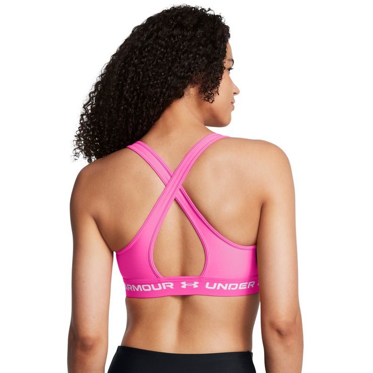 UNDER ARMOUR Crossback Mid Bra-PNK