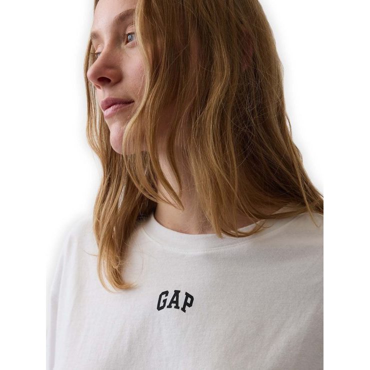 GAP 887650-05 Oversize tričko s logem VintageSoft Bílá