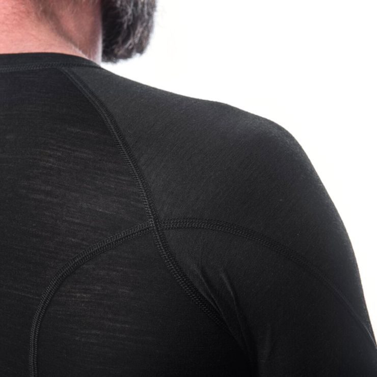 SENSOR MERINO AIR pánské triko dl.rukáv černá