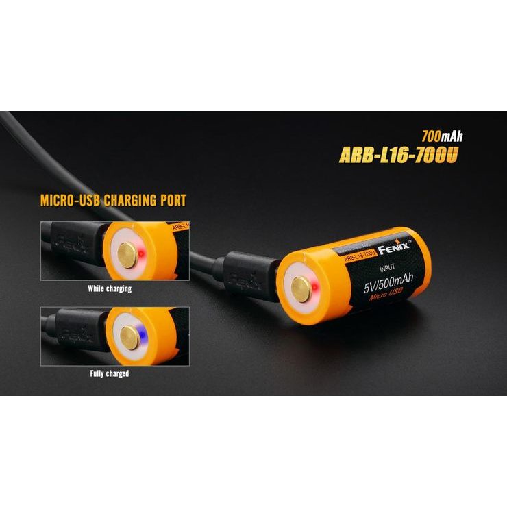 FENIX RCR123A / 16340 (Li-Ion) USB
