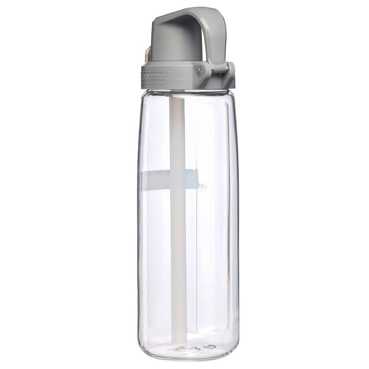 NALGENE Straw bottle 700 ml, Clear w/Gray Cap