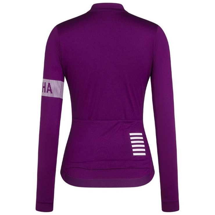 RAPHA Pro Team Women's Midweight Long Sleeve Cycling Jersey II Purple/bílá