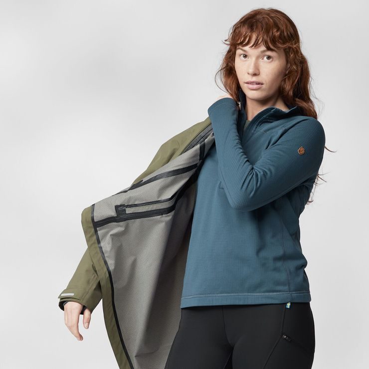 FJÄLLRÄVEN Abisko Lite Fleece Half Zip W Lavender Mist