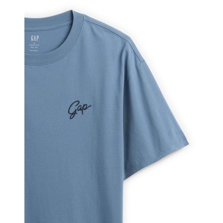 GAP 887948-01 Tričko s logem Vintage Soft Modrá