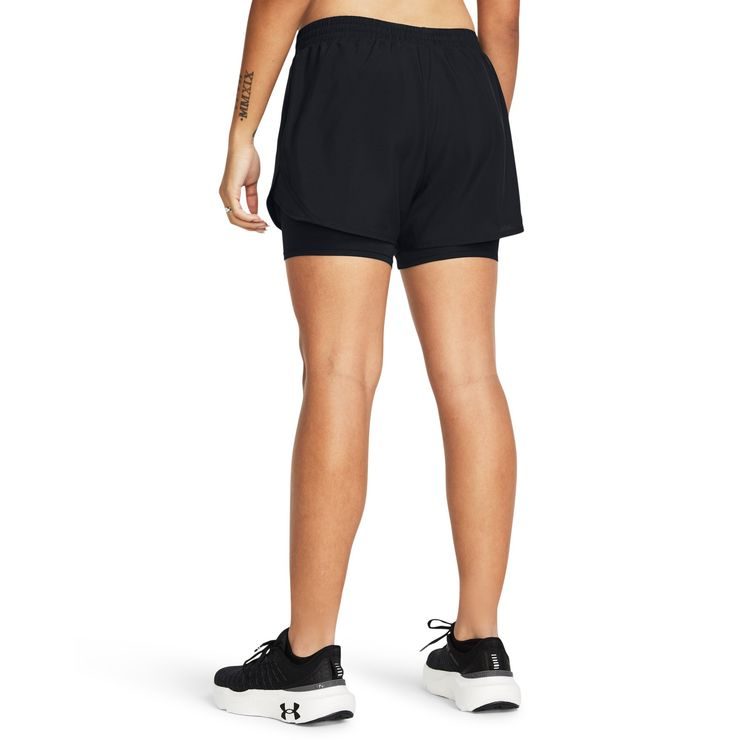 UNDER ARMOUR Fly By 2in1 Short, Black / Black / Reflective