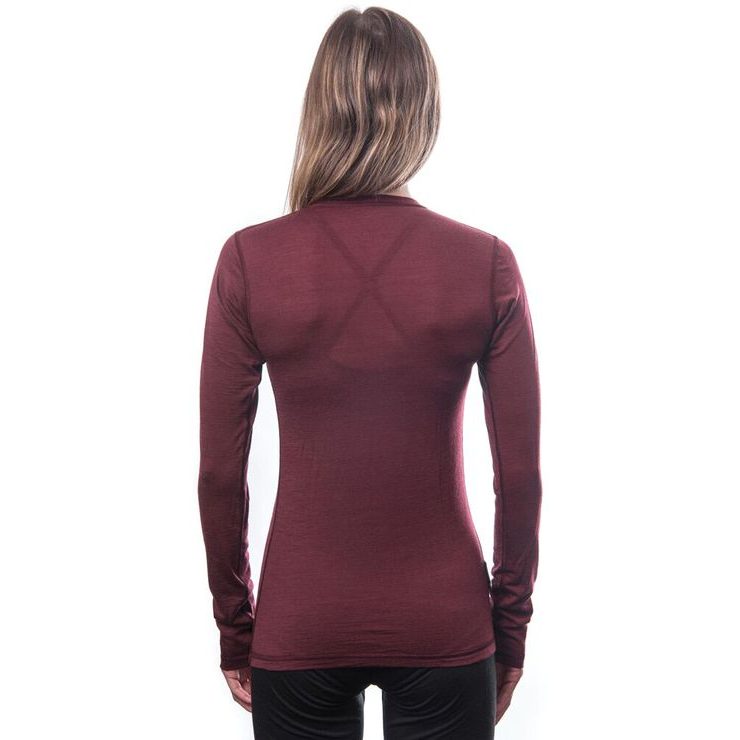 SENSOR MERINO AIR dámské triko dl.rukáv port red