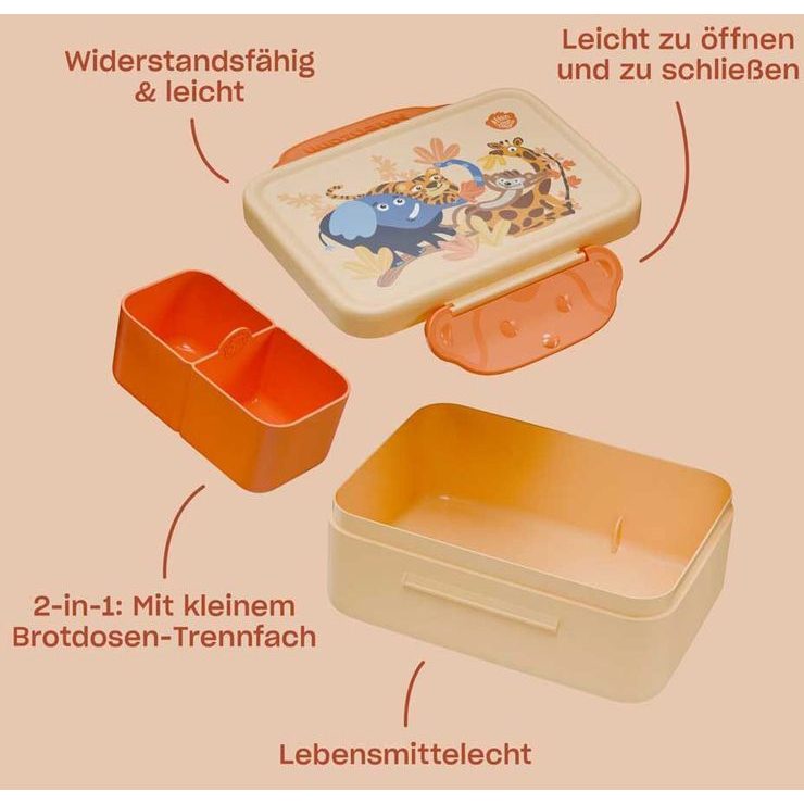 AFFENZAHN Plastic Lunchbox 1000 ml Sunny savannah